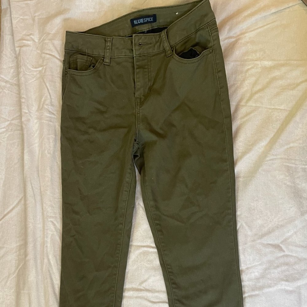 Blue Spice Army Green Jeans